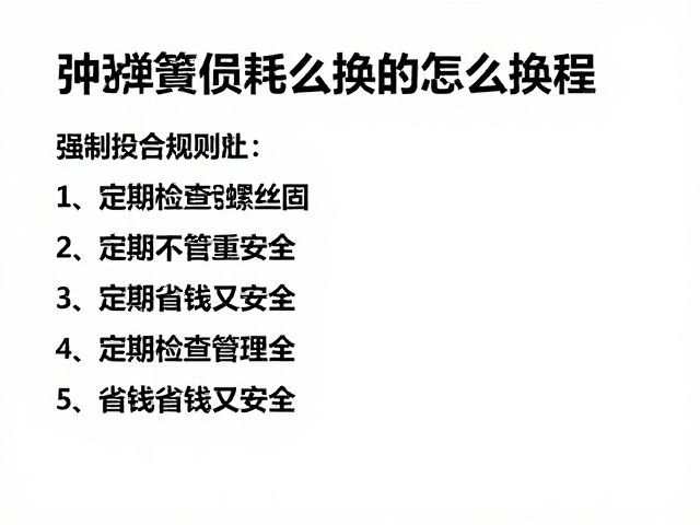 弹簧损耗怎么换?定期检查螺丝紧固,省钱又安全