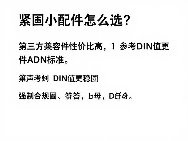 紧固小配件怎么选?第三方兼容件性价比高,参考DIN值更稳妥