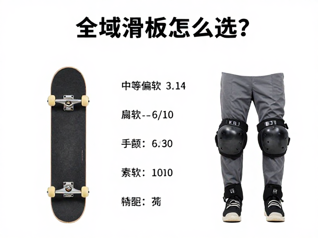 全域滑行板怎么选?中等偏软(4-6/10)板身与通用护具搭配详解