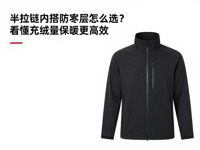 半拉链内搭防寒层怎么选?看懂充绒量保暖更高效