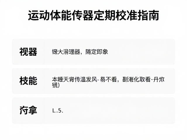 运动员体能监测中的空气测温机具与传感器定期校准指南