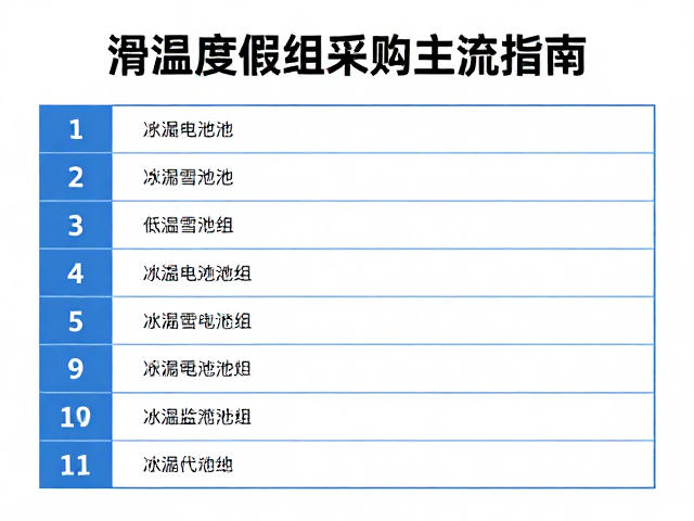 寒度监测表，低温锂电池组，滑雪度假村采购主流指南