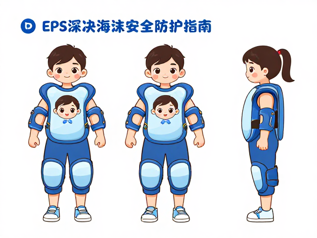卡通IP联名孩童全身护垫,EPS缓冲泡沫安全防护指南