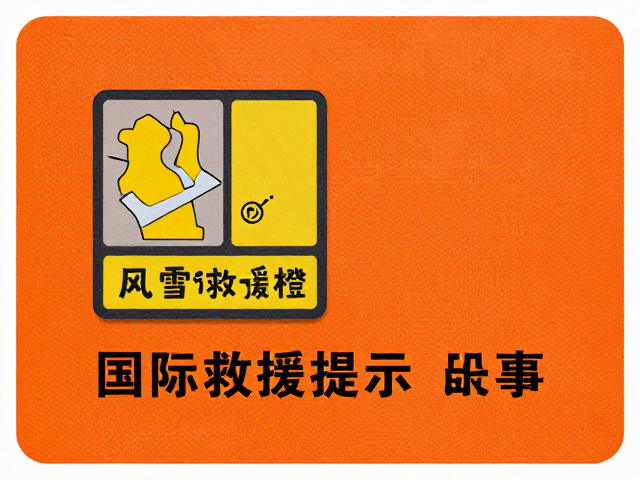 风雪可视提示器，国际救援橙，反光板，极端天气安全预警指南