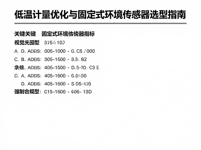 低温计量仪器动态范围优化与固定式环境传感器选型指南