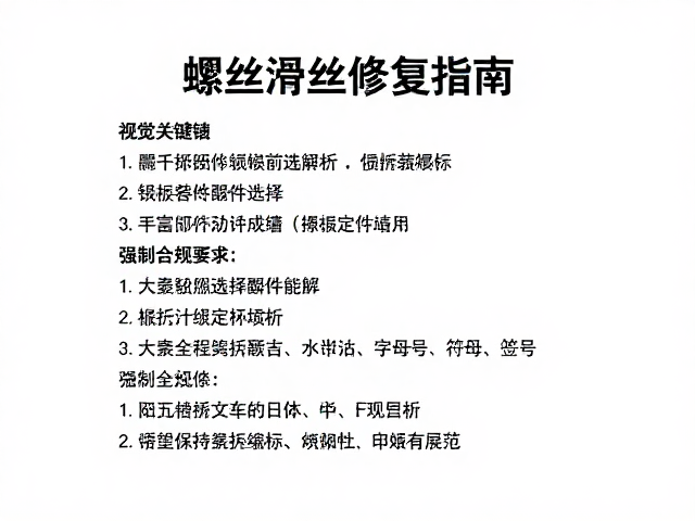 螺丝滑丝修复指南,损耗替换零件与阳极氧化处理全解析
