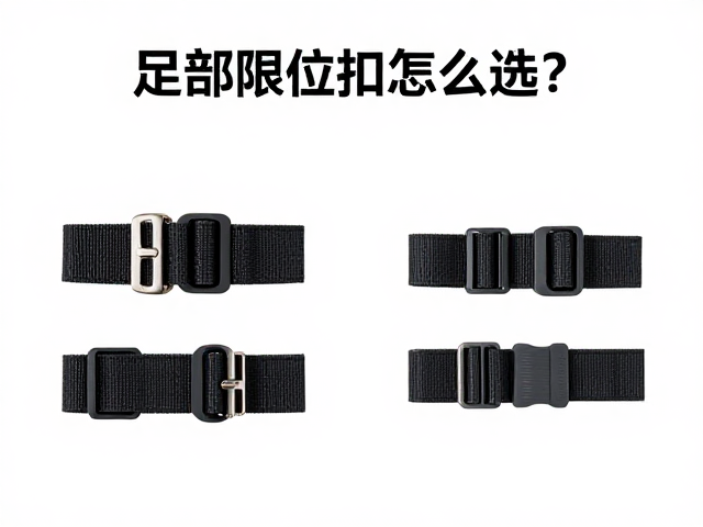 足部限位扣怎么选?金属扣件绑带与塑料复合材质对比解析