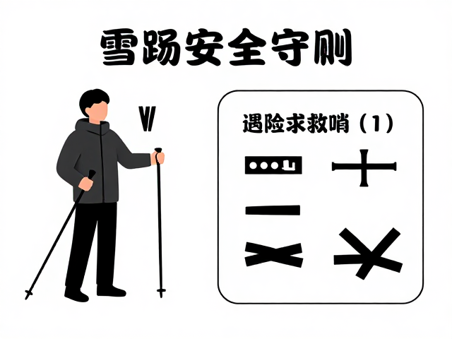 雪场安全守则,遇险求救哨与雪杖绑带的正确使用指南