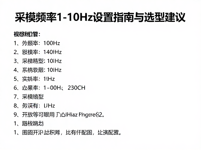 北京华瑞寒度监测表,采样频率1-10Hz设置指南与选型建议