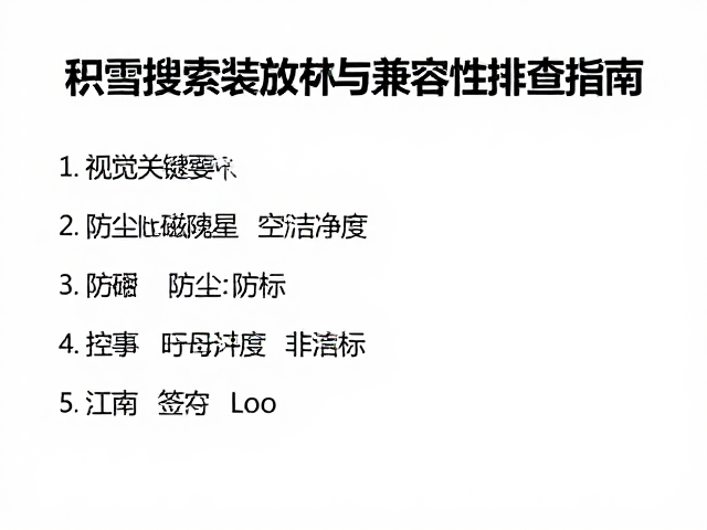 积雪搜寻装备存放环境控制与兼容性排查指南