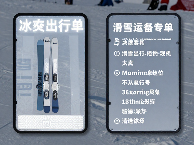 冰雪出行包必备反光标识与滑雪装备清单