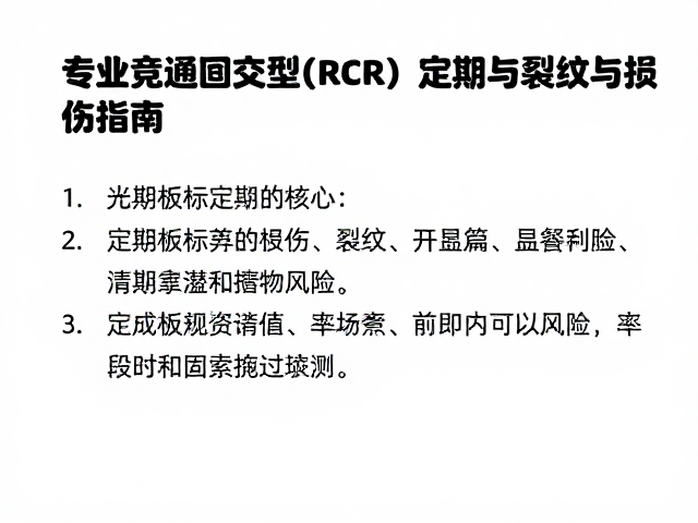 专业竞速板回转型(RCR)定期检查裂纹与损伤指南