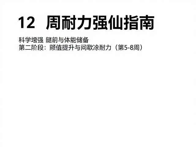 12周耐力强化指南,科学增强日常体能储备与运动耐力
