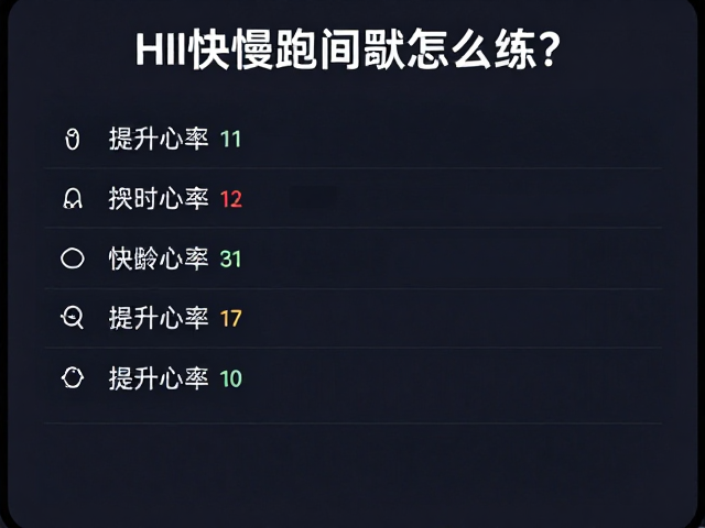 HII快慢跑间歇怎么练？实时心率监控提升燃脂效率
