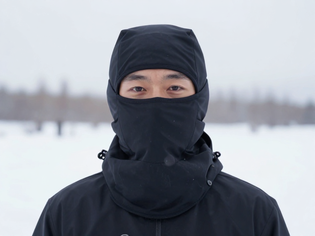 极寒地区居民面颈挡风罩怎么选？涤纶材质保暖又防风