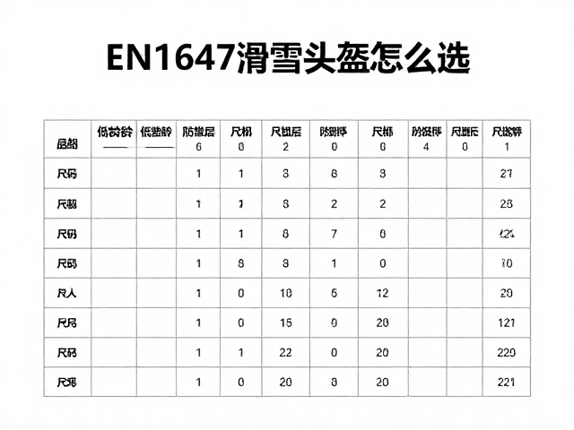 EN1647滑雪头盔怎么选?低龄防撞垫层,尺码对照表避坑指南