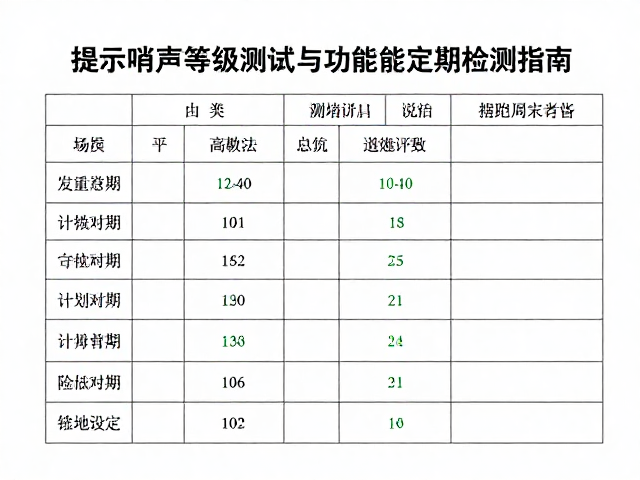 风雪环境下提示哨声压等级测试与功能定期检测指南