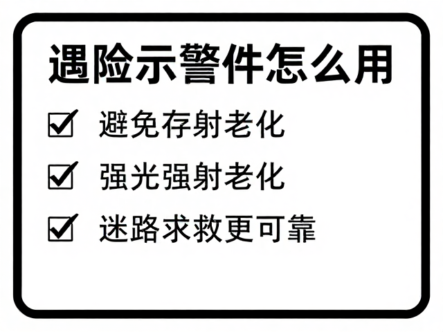 遇险示警件怎么用?避免强光直射老化,迷路求救更可靠