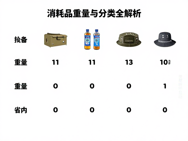 消耗品分类与重量管理