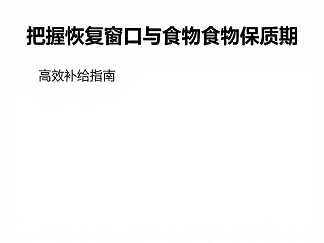 食物保质期管理与野外食品安全规范