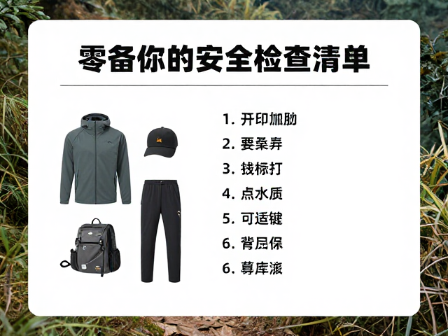 基础装备选择与安全检查清单