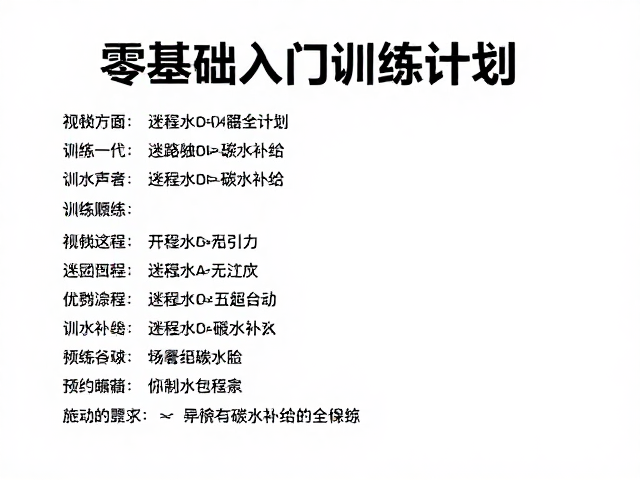 零基础入门训练计划，迷路与碳水补给的全攻略
