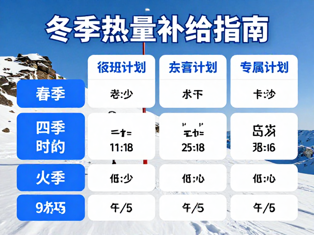 冬季高海拔环境下的热量补给策略