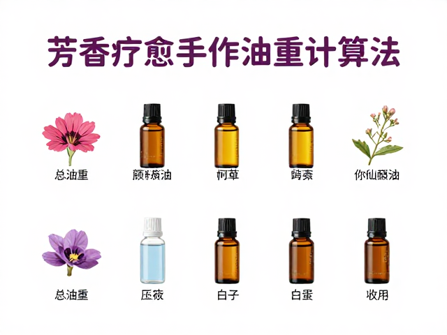 花香精油原料添加指南,芳香疗愈手作总油重计算法