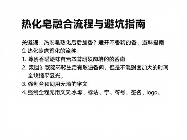 热制皂熟化后加香?避开不明香精,详解香味融合流程与避坑指南