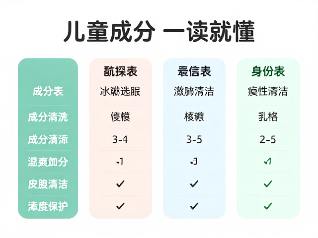 宝宝皮肤娇嫩怎么选?成分表一读就懂,搞定儿童日常清洁
