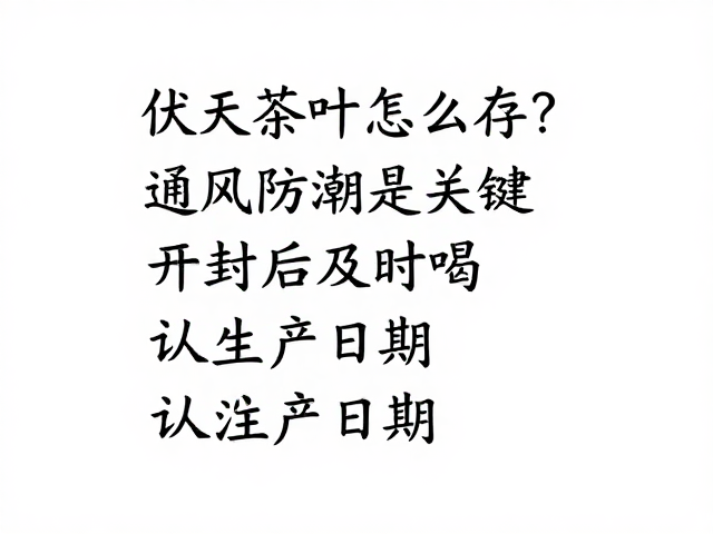 伏天茶叶怎么存?通风防潮是关键,开封后及时喝,认准生产日期