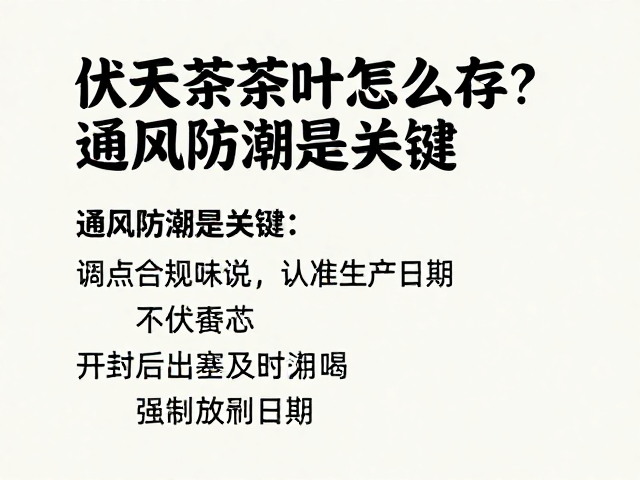 伏天茶叶怎么存?通风防潮是关键,开封后及时喝,认准生产日期