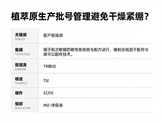 植萃原料配比揭秘,如何通过生产批号管理避免干燥紧绷?