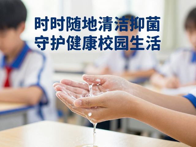 学生课间冷制皂洁手,随时随地清洁抑菌,守护健康校园生活