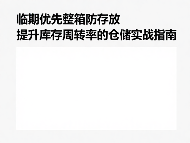 临期优先与整箱防潮存放,提升库存周转率的仓储实战指南