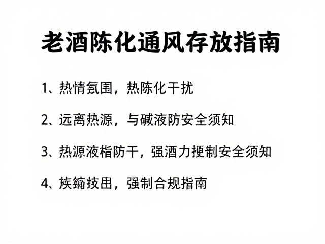 老酒陈化通风存放指南,远离热源与碱液防护安全须知