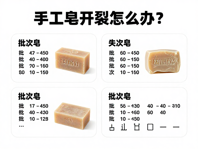 手工皂开裂怎么办?失效皂单独收纳技巧及批次编号识别指南