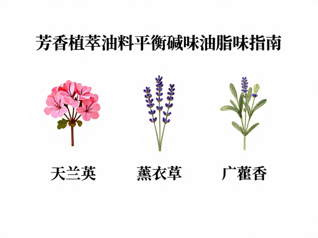天竺葵,薰衣草,广藿香,芳香植萃油料平衡碱味油脂味指南