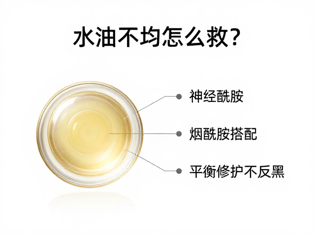 水油不均怎么救?神经酰胺,烟酰胺搭配,平衡修护不反黑