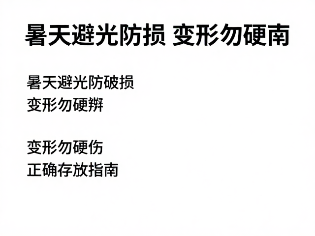 暑天避光防破损,变形勿硬掰,正确存放指南