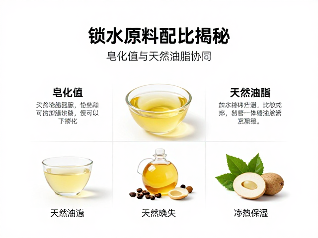 锁水原料配比揭秘,皂化值与天然油脂协同,打造极致保湿配方