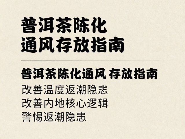 普洱茶陈化通风存放指南，改善温和度，警惕返潮隐患