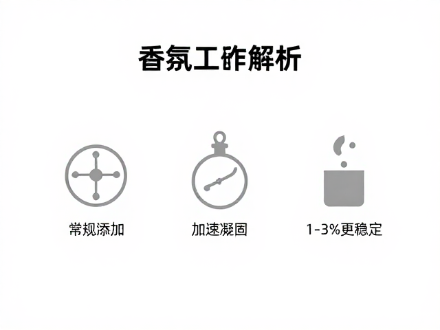 香氛调和工序解析，加速凝固技巧，常规添加1%-3%更稳定