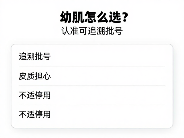 幼肌怎么选?认准可追溯批号,不适停用更安心