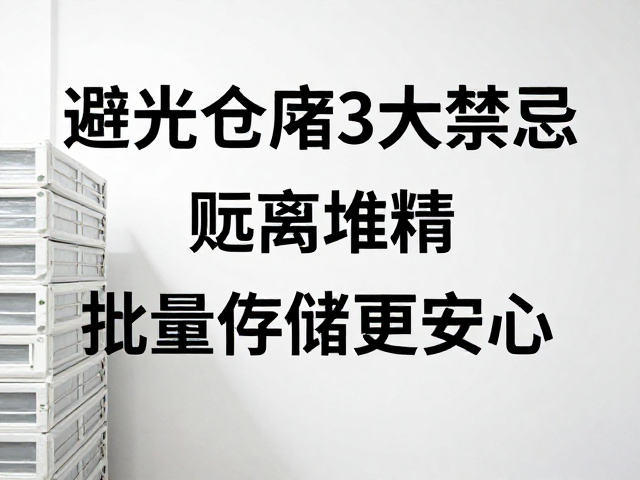 避光仓储3大禁忌,远离香精、贴墙堆放,批量存储更安心