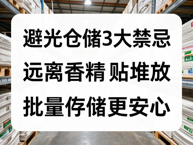 避光仓储3大禁忌,远离香精、贴墙堆放,批量存储更安心
