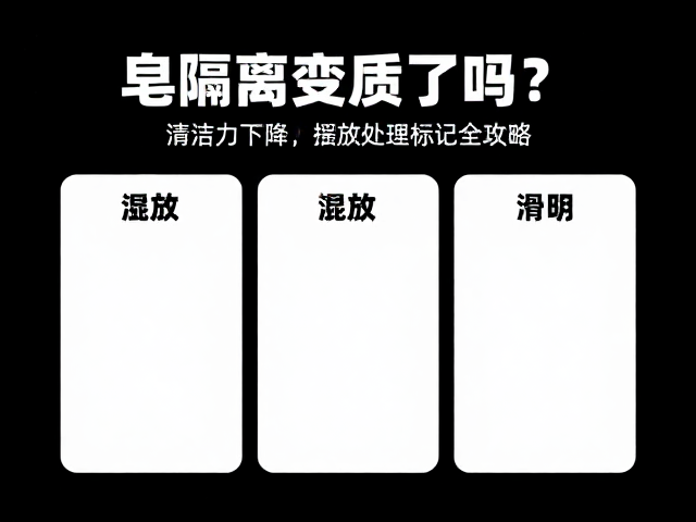 皂隔离变质了吗？清洁力下降？摆放与处理标记全攻略