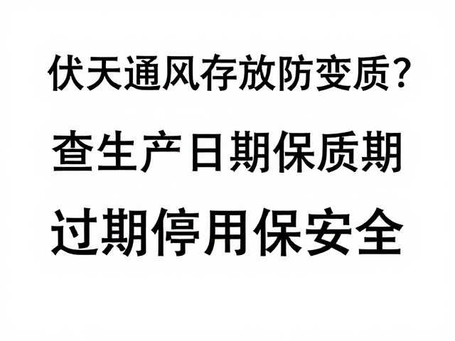 伏天通风存放防变质?查生产日期保质期,过期停用保安全