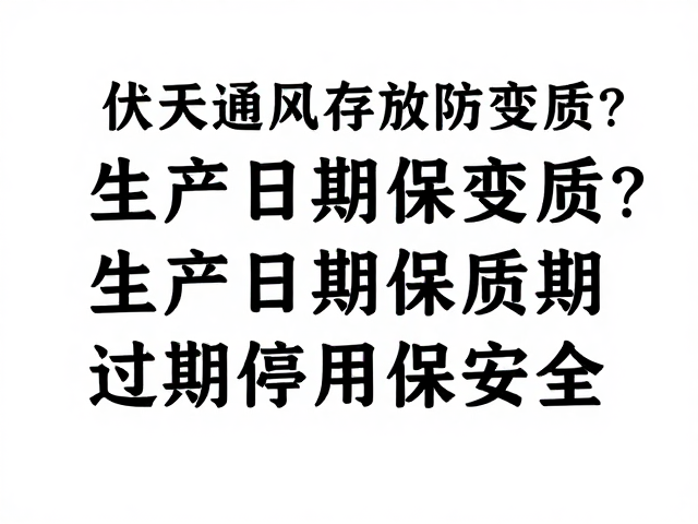 伏天通风存放防变质?查生产日期保质期,过期停用保安全