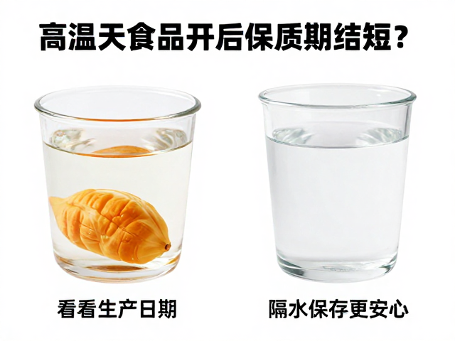 高温天食品开封后保质期缩短?查看生产日期,隔水保存更安心